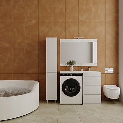 Style Line Мебель для ванной Даллас 110 R Люкс Plus 3 ящика белая – фотография-4